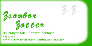 zsombor zotter business card